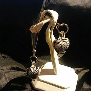 Handblown Glass Heart earrings